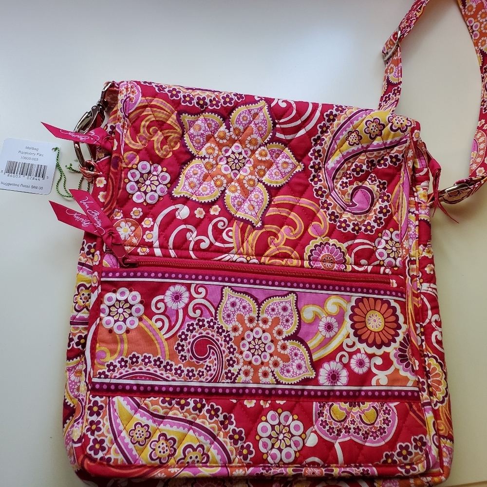 Vera Bradley Mailbag Crossbody in Raspberry Fizz